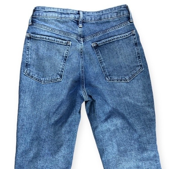 Old Navy High Rise O.G Straight Secret Slim Pockets Distressed Denim Jeans - Picture 4 of 6